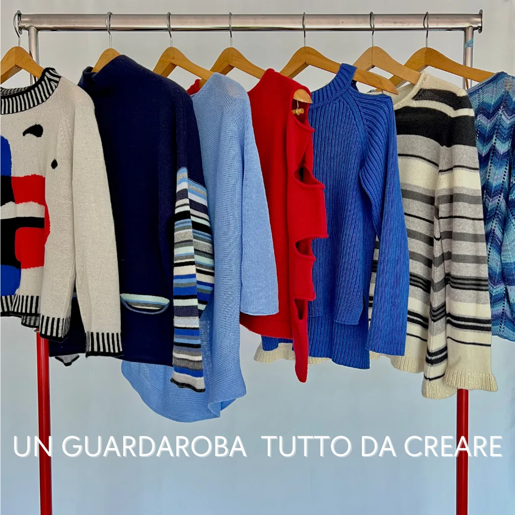 Uno stand di capi finiti — un guardaroba tutto da creare