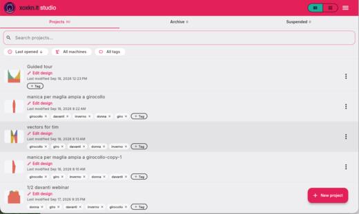 Projetos · lista